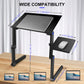 Buy now Adjustable Laptop Stand, Laptop Table Bed, Portable Lap Desk Foldable Table Workstation Notebook Riser Mouse Pad, Ergonomic Laptop Stand 2 CPU Cooling Fan, Best Gifts, Black laptop table at indiglob india