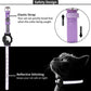 Reflective AirTag Cat Collar, FEEYAR Integrated Air Tag Cat Collar for Apple, Leather GPS Cat Collar with AirTag Holder and Bell [Purple], Tracker Cat Collars for Girl Boy Cats, Kittens and Puppies
