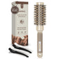 Buy now AIMIKE Round Hair Brush, Nano Thermal Ceramic & Ionic Tech, 2.1 Inch Barrel with Boar Bristles for Enhanced Texture, Golden, Hair Drying, Styling, Curling and Shine + 4 Free Clips at indiglob india