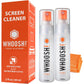 WHOOSH! Screen Shine Go - 1 fl oz Refillable Screen Cleaner Kit with Microfiber Cloth for MacBook, Phone, iPad & Eyeglasses - Powerful Streak-Free Cleaning - Pocket-Sized, TSA-Approved for Travel