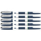 Schneider One Change Rollerball Pen, Refillable, 0.6 mm Ultra-Smooth Tip, Blue/White Barrel, Violet Ink, Box of 5 Pens (183708),Purple