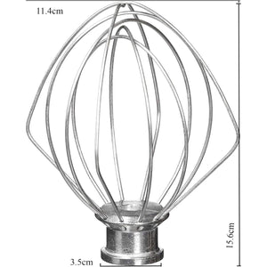 6-Wire Whip Attachment Fits KitchenAid Tilt-Head Stand Mixer Replace K45WW, Stainless Steel, Egg Heavy Cream Beater, Cakes Mayonnaise Whisk