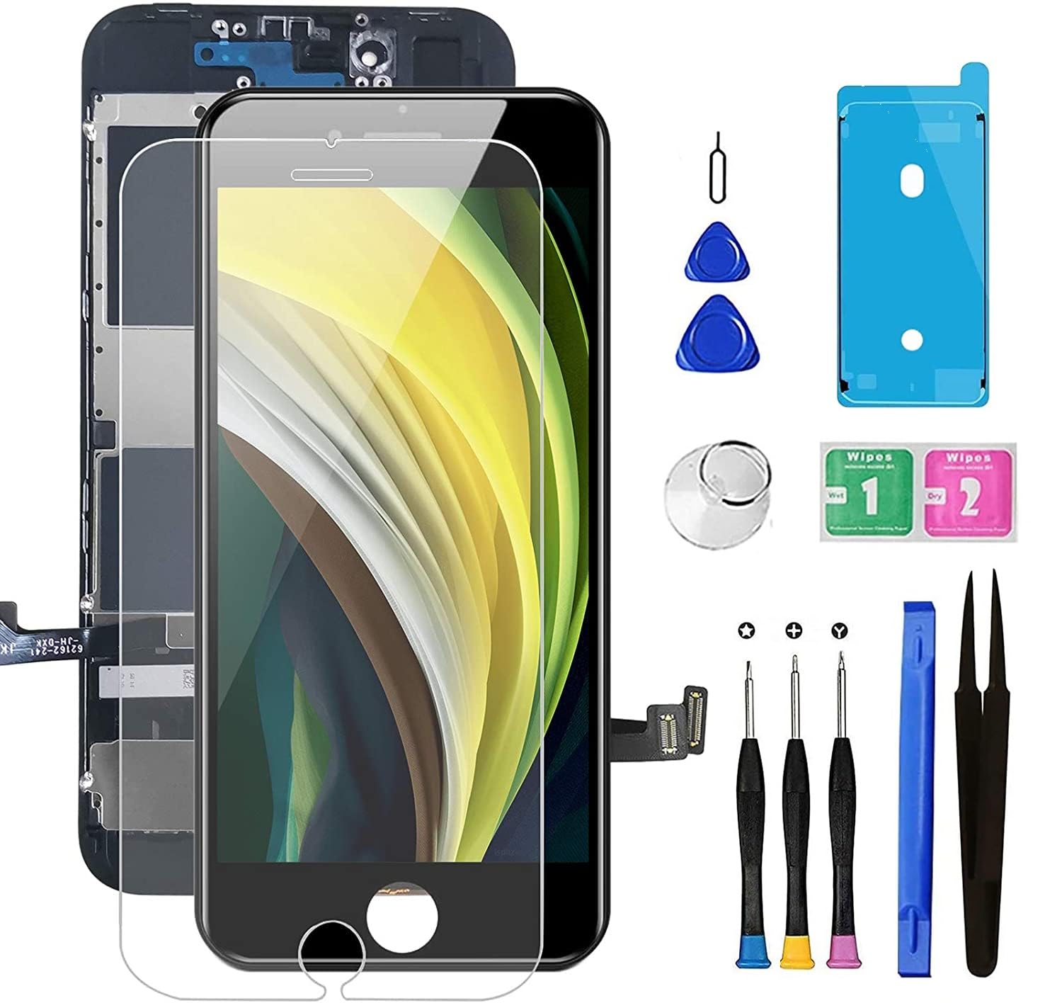 Buy now for iPhone 11 Screen Replacement 6.1 3D Touch Screen LCD Display Digitizer for A2111, A2223, A2221 Cell Phone Repair Kits+ Waterproof Frame Adhesive Sticker+Screen Tempered Protector+Face ID at indiglob india