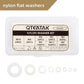 QTEATAK 510 Pcs White Nylon Flat Washer Assortment Kit for Electrical Connections on Household & Commercial Appliances, (M2 M2.5 M3 M4 M5 M6 M8 M10)