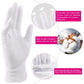 Moisturizing Gloves for Dry Hands Overnight, Selizo 3 Pairs 100 Percent White Cotton Gloves for Women Eczema, Hand Moisturizer Sleeping Spa Gloves for Eczema Dry Hands