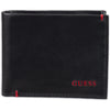 GUESS Men's Classic Bifold Wallet with Card Slots, Bill Compartment and Id Window - Julian Black/Red