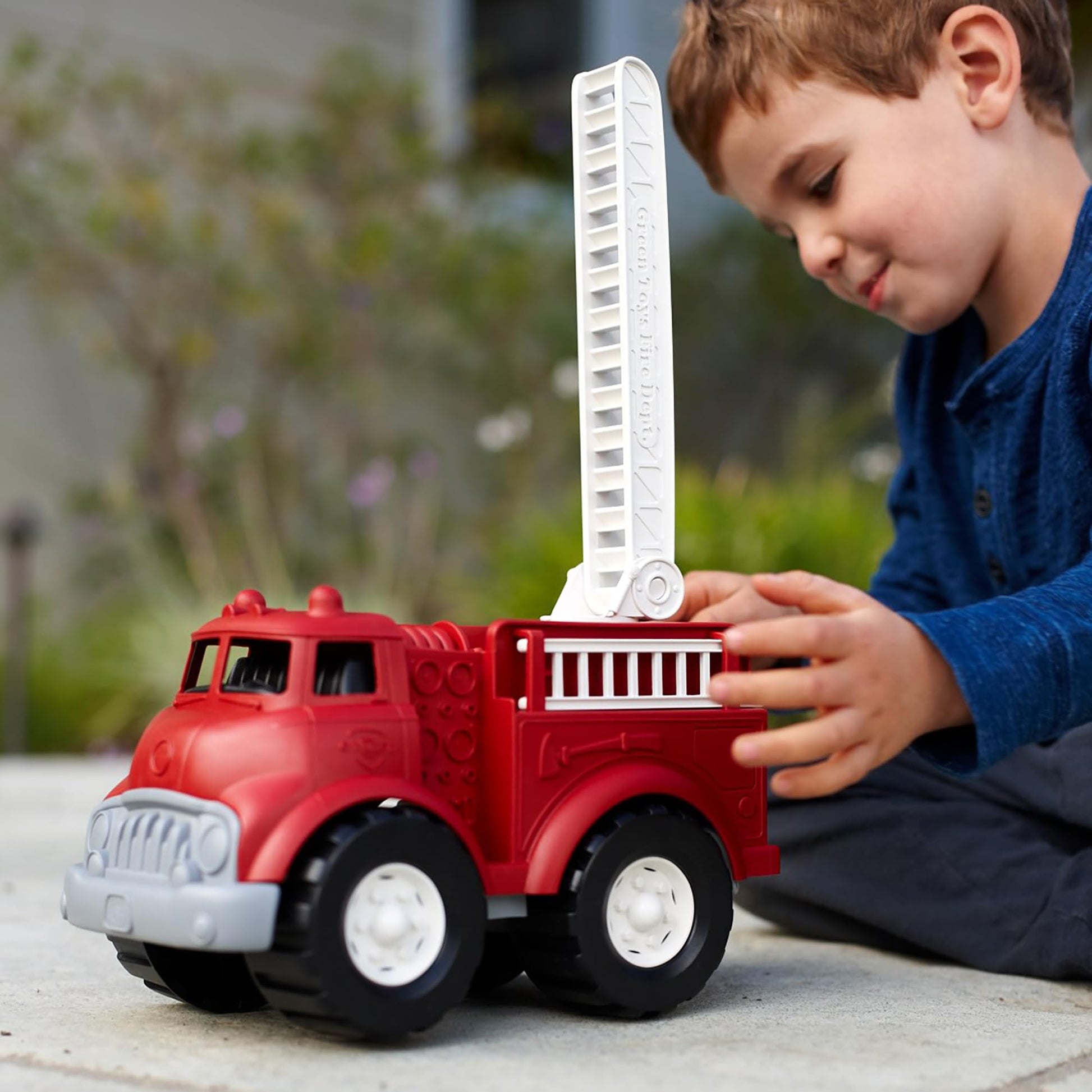 Buy now Green Toys Fire Truck - BPA , Phthalates Free Imaginative Play Toy for Improving Fine , Gross Motor Skills. for Kids,Red at indiglob india