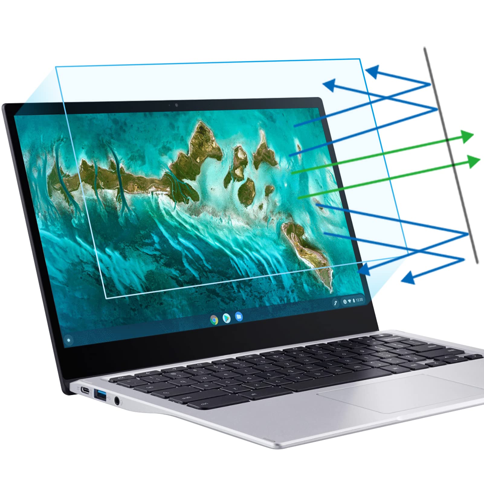 Buy now F FORITO 2-Pack 15.6 Inch Anti Blue Light Laptop Screen Protector, Eye Protection Anti Glare Matte Computer Screen Cover for 15.6" Laptop with 16:9 Aspect Ratio, Reduce Eye Strain and Touch Sensitive at indiglob india