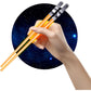 Lightsaber Chopsticks Light Up - LED Glowing Light Saber Star Wars Chop Sticks - Reusable Sushi Lightup Sabers Chopstick Set Of 1 Blue Pair