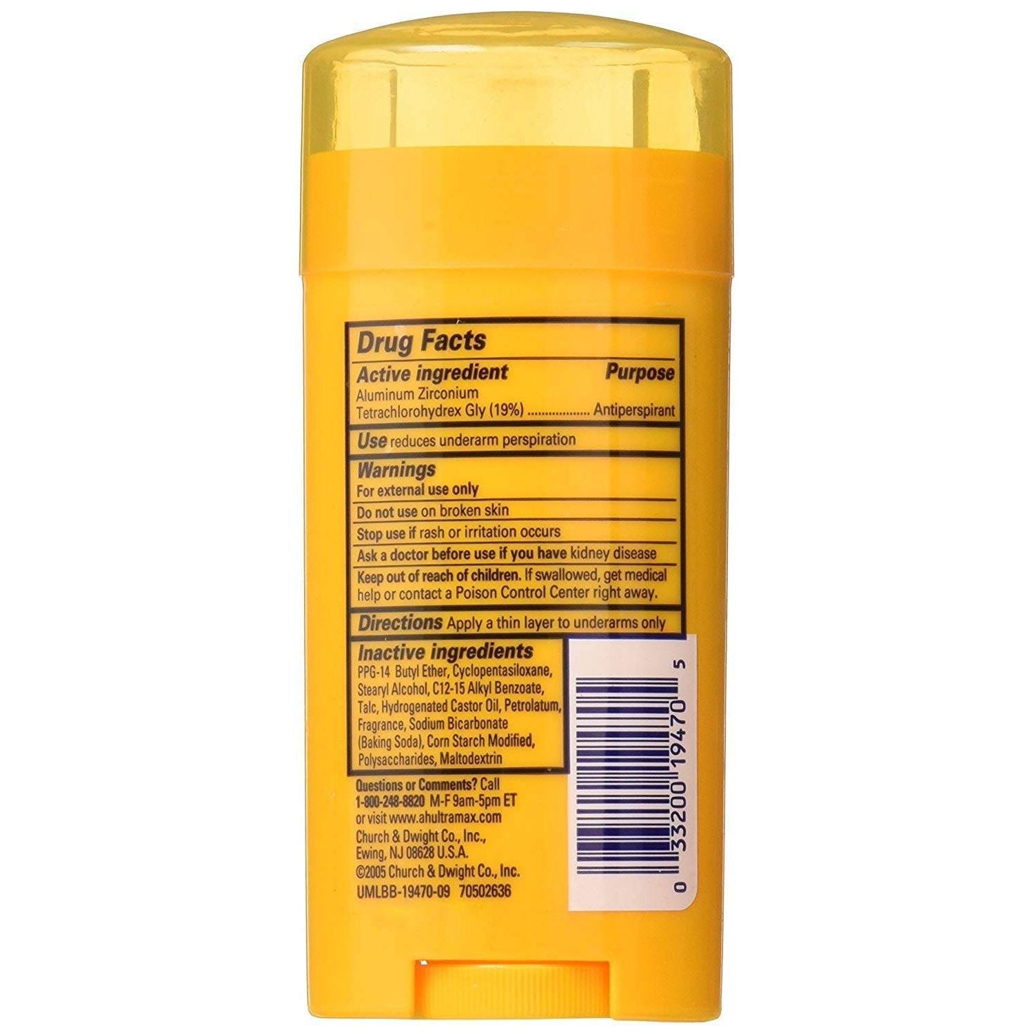 Arm & Hammer Ultramax Invisible Solid Powder Fresh Antiperspirant & Deodorant-2.6 oz, 2 pack - My Store