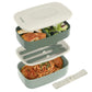 Buy now Bentgo Classic - Adult Bento Box, Stackable 3-Compartment Lunch Box with Removable Utensil Set and Sealing Strap, BPA-Free, Food Container Ideal for Meal Prep, Work, and On the Go (Blush Marble) at indiglob india