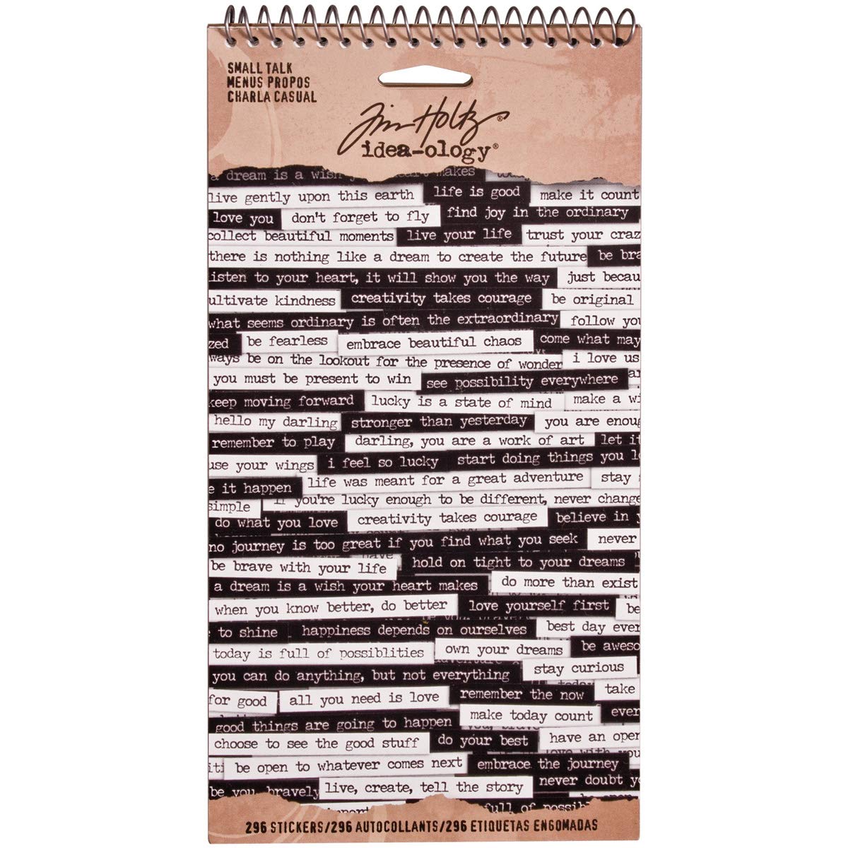 Buy now Small Talk Stickers by Tim Holtz Idea-ology, 8.25 x 4.25 Inch Sheet Size, 296 Stickers, Black/White, TH93193 at indiglob india
