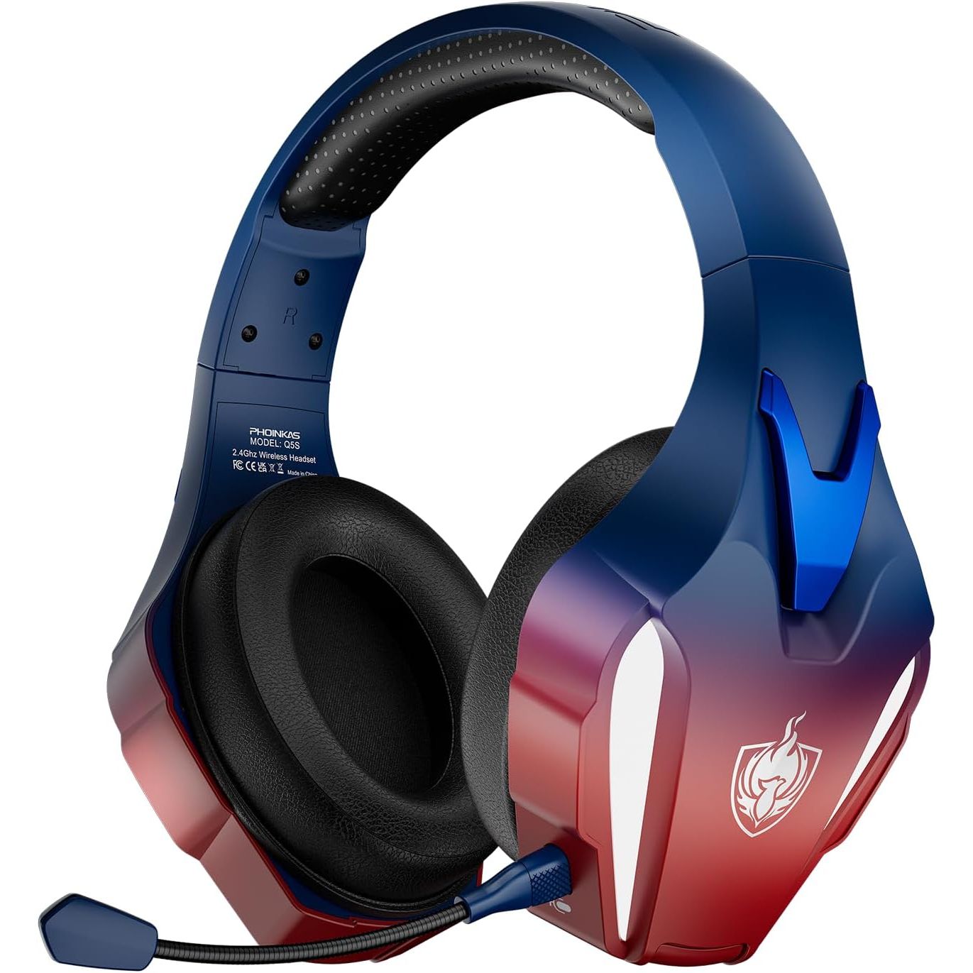 Buy now PHOINIKAS Wireless Gaming Headset for PS4 PS5 PC Switch, Wireless Gaming Over Ear Headphones with Detachable Noise Canceling Mic, 7.1 Stereo Sound, Only 3.5mm Wired Mode for XboxSeires -Dazzle Gold Q5S Navy Blue at indiglob india