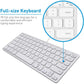 Macally Small Wired Keyboard for Mac and Windows - 78 Scissor Switch Keys Compatible Apple Keyboard - USB Mini Keyboard That Saves Space and Looks Great - Plug and Play Wired Mac Keyboard - Aluminum