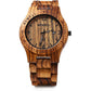 BEWELL ZS-W086B Wooden Watch Men Gifts Handmade Date Display Quartz Movement Analog Lightweight Wood Wrist Watches