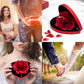 wonuu Engagement Ring Box,Ring Rose Box Surprise Jewelry Storage Holder for Woman as Proposal Engagement Wedding Ring Jewelry Gift ect. (Heart Shaped-Red)