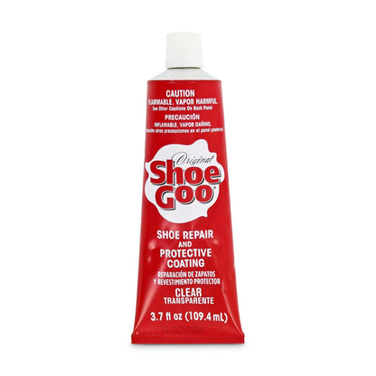 SOF SOLE Original Shoe Goo - 3.7 fl oz Tube - Clear Shoe Glue - Repairs Soles, Heels, Patches Small Holes - Bonds on Contact, Dries Within 24 Hrs, Waterproof - Works on Leather, Rubber, Vinyl, Canvas