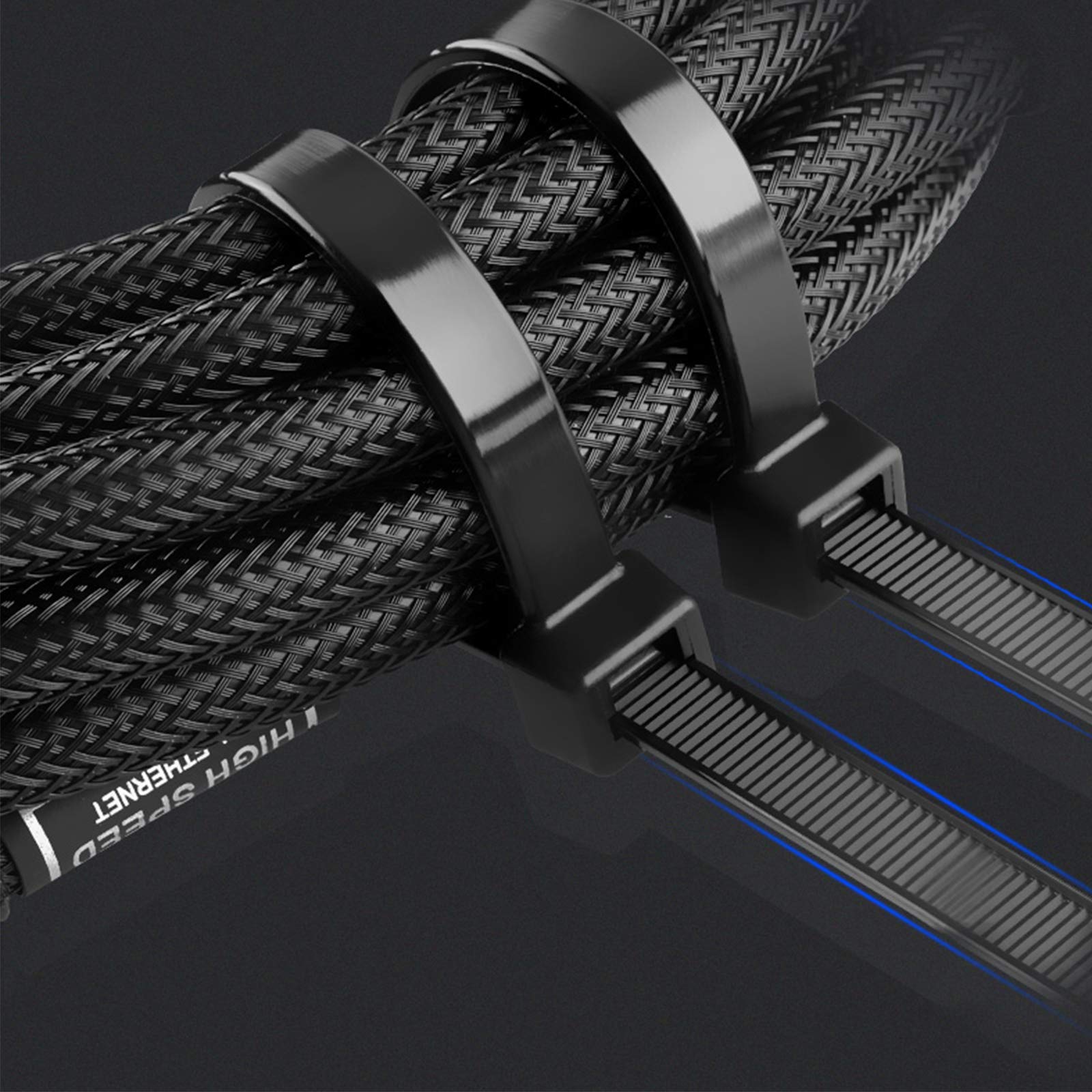 Buy now 100Pcs 8 Inch Heavy Duty Industrial Zip Toes 40lbs Tensile Strength Releasable Black Tie Wraps Reusable Zip Toes Tie Straps For Garden Plant Secure Vine, Home Office at indiglob india