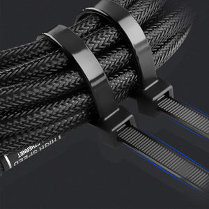 Buy now 100Pcs 8 Inch Heavy Duty Industrial Zip Toes 40lbs Tensile Strength Releasable Black Tie Wraps Reusable Zip Toes Tie Straps For Garden Plant Secure Vine, Home Office at indiglob india