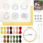 HAND U JOURNEY 6PCS Embroidery Punch Needle Food Series Refrigerator Magnets Set, Rug Punch Decoration DIY Kit for Children and Adult Beginner
