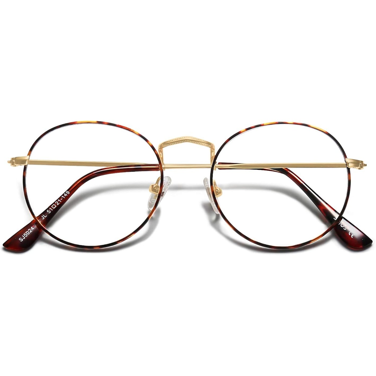 SOJOS Blue Light Blocking Computer Glasses Round Eyewear Anti Blue Light Lens Preppy Chic SJ5024B