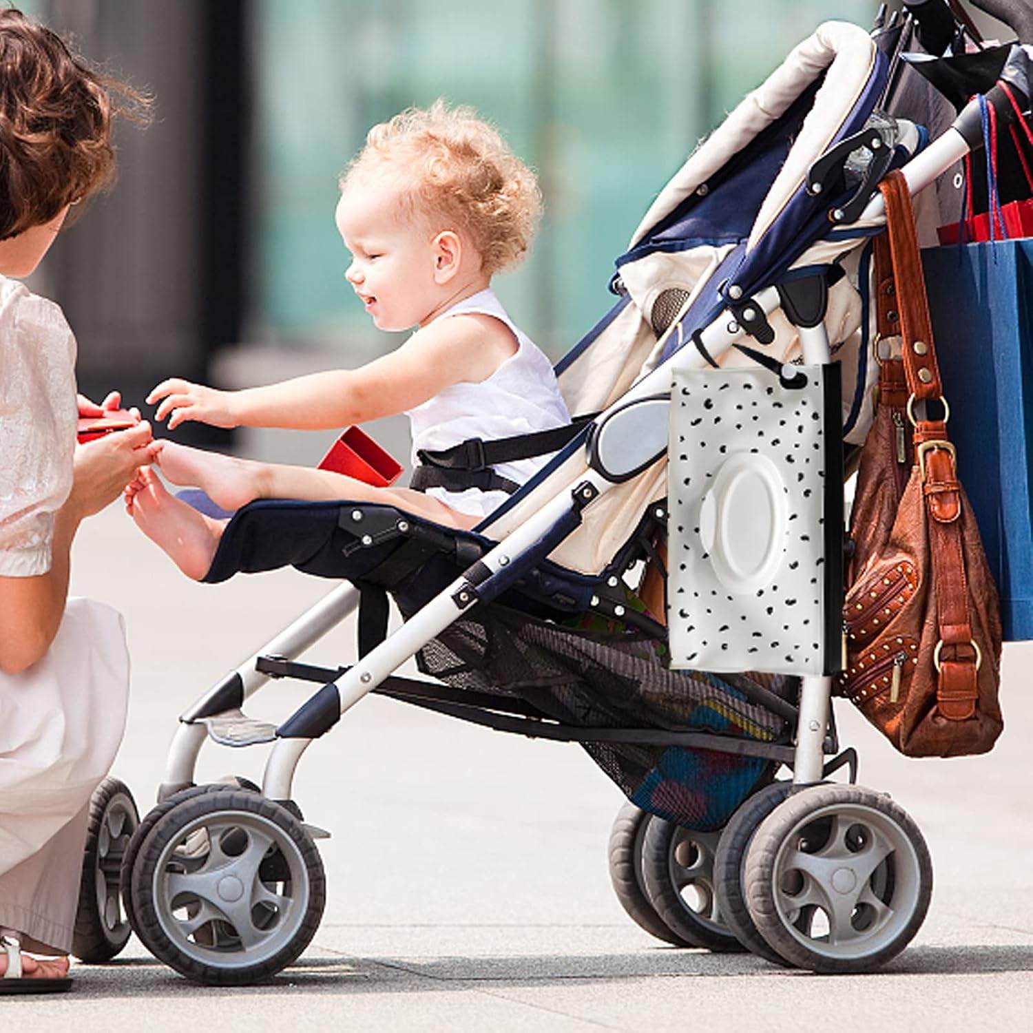 Baby Wipe Dispenser,Refillable Wipes Holder,Baby Wipes Container,Portable Wipes Dispenser Travel,Reusable Travel Wet Wipe Pouch (2PACK) - My Store