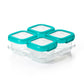 OXO Tot Baby Blocks Freezer Storage Containers Teal (4 Oz)
