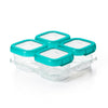 OXO Tot Baby Blocks Freezer Storage Containers Teal (4 Oz) - Teal