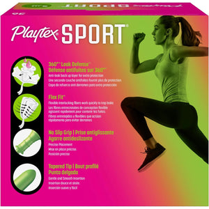 Playtex Sport Tampons Super Absorbency, Fragrance-Free - 36ct | Super Tampons for Women, Feminine Care, Playtex Tampon with 360 Leak Defense