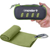4Monster Camping Towel Super Absorbent-Quick Dry Microfiber Towel Ultra Compact & Soft-Travel Towel Lightweight for Backpacking,Hiking,Gym,Beach,Swimming,Yoga - Army Green
