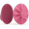 Silicone Body Scrubber Shower Bath Wash Brush Gentle Exfoliating Scrub Cleansing Loofah for Women Men Baby Sensitive Skin, Easy to Clean, Lather Nicely, More Hygienic, 1 Pack, Cyan - Pink