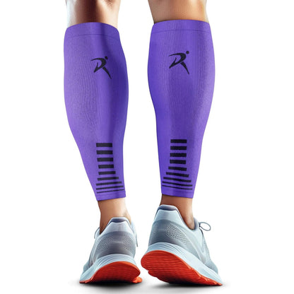 Rymora Calf Compression Sleeves Men Women - Leg Compression Sleeve Footless Socks - Shin Splint Relief Fitness Running