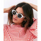 Buy now My Shades - White Oval Round Sunglasses Thick Bold Retro Clout Goggles (White, Smoke), Large at indiglob india
