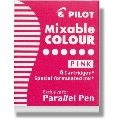 Pilot Parallel Mixable Color Ink Refills for Calligraphy Pens, Black Ink, 12-Pack (77313)