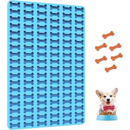 Dog Treat Molds Mini Bone Silicone Sheet, Dog Treat Maker Biscuit Molds with Scraper (1 PCS mini bone)