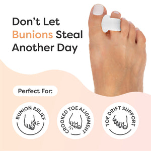 Buy now ZenToes Gel Toe Separators for Overlapping Toes, Bunions, Big Toe Alignment, Corrector and Spacer - 4 Pack (White) at indiglob india