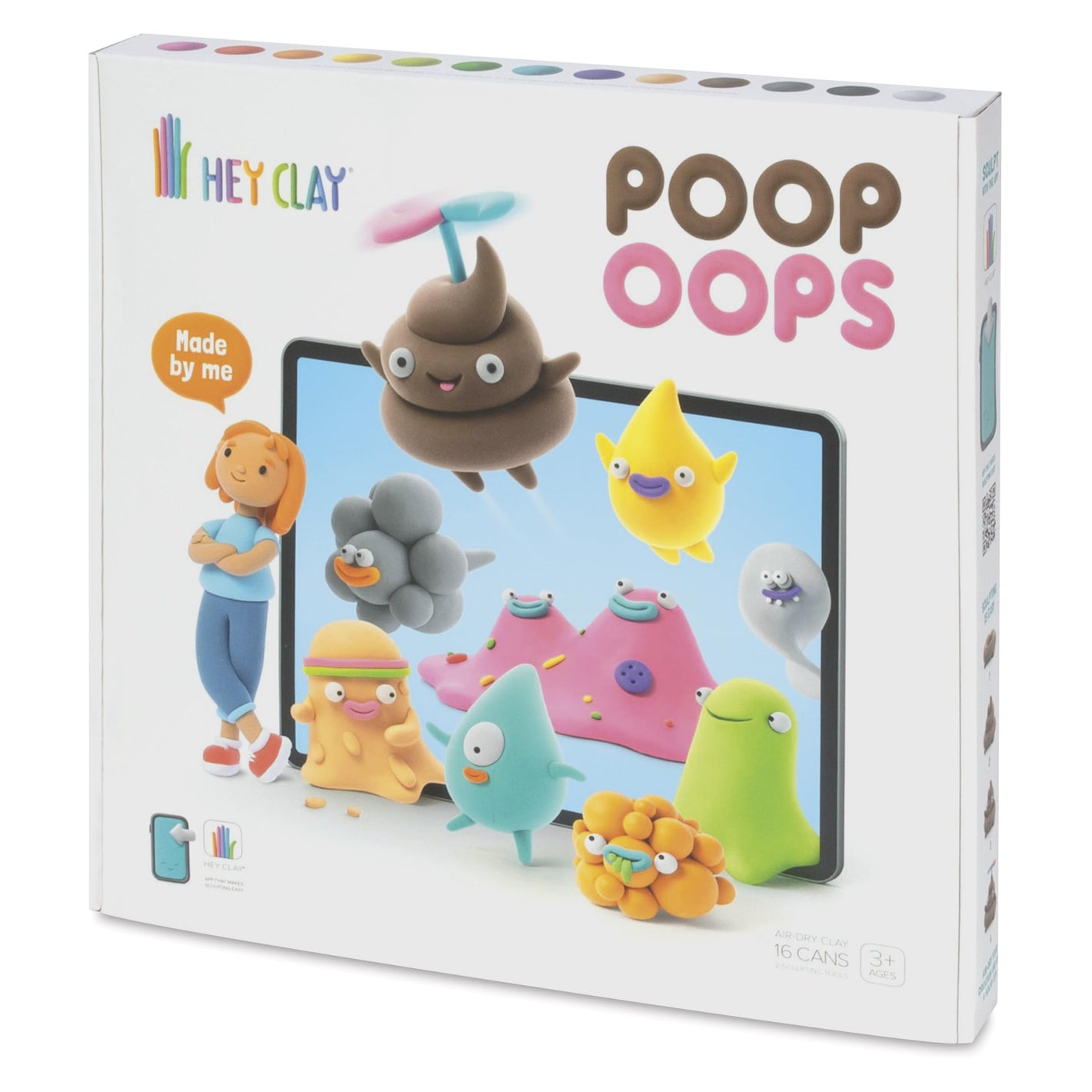 Buy now Fat Brain Toys Hey Clay Poop Oops, Air Dry Clay Kit with Interactive App for Kids & Tweens, Modeling Clay and Crafts Set at indiglob india