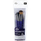 Royal & Langnickel Moderna, 5pc Oval Mop Variety Brush Set for All Painting Mediums, Includes - Mop, Fan & Half Moon Brushes Purple