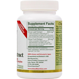 Olive Leaf Extract Capsules – 25% Oleuropein (40% Total Polyphenols), Plus 20% Hydroxytyrosol Complex – 100% Grown & Extracted in Spain (90 Capsules)