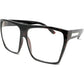 Super Oversized Eyeglasses Flat Top Square Clear Lens Glasses Frames
