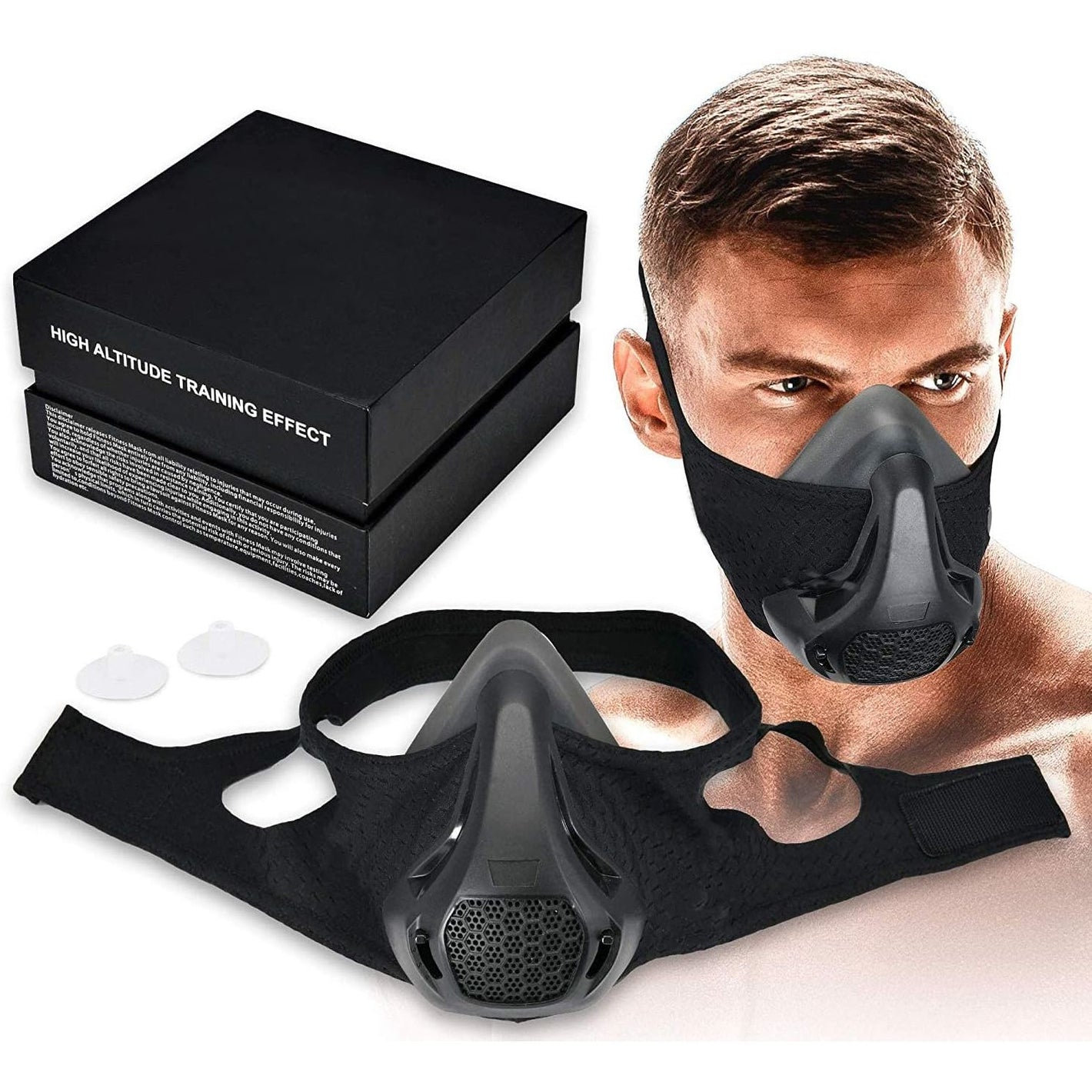 Buy now High Altitude Mask, Training Workout Mask Men to Improve Lung Capacity, 24 Level Breathing Resistance Fitness Mask to Upgrade Endurance, for All Sport: Running, Cardio, Cycling, Gym at indiglob india