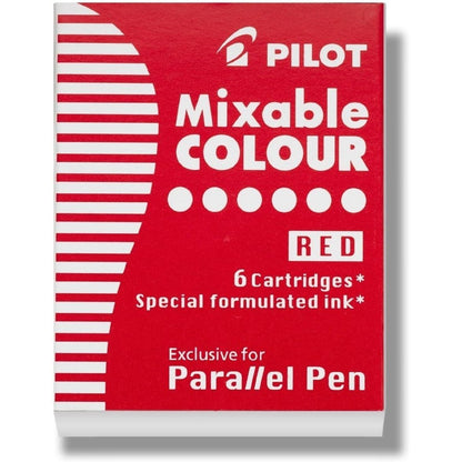 Pilot Parallel Mixable Color Ink Refills for Calligraphy Pens, Black Ink, 12-Pack (77313)