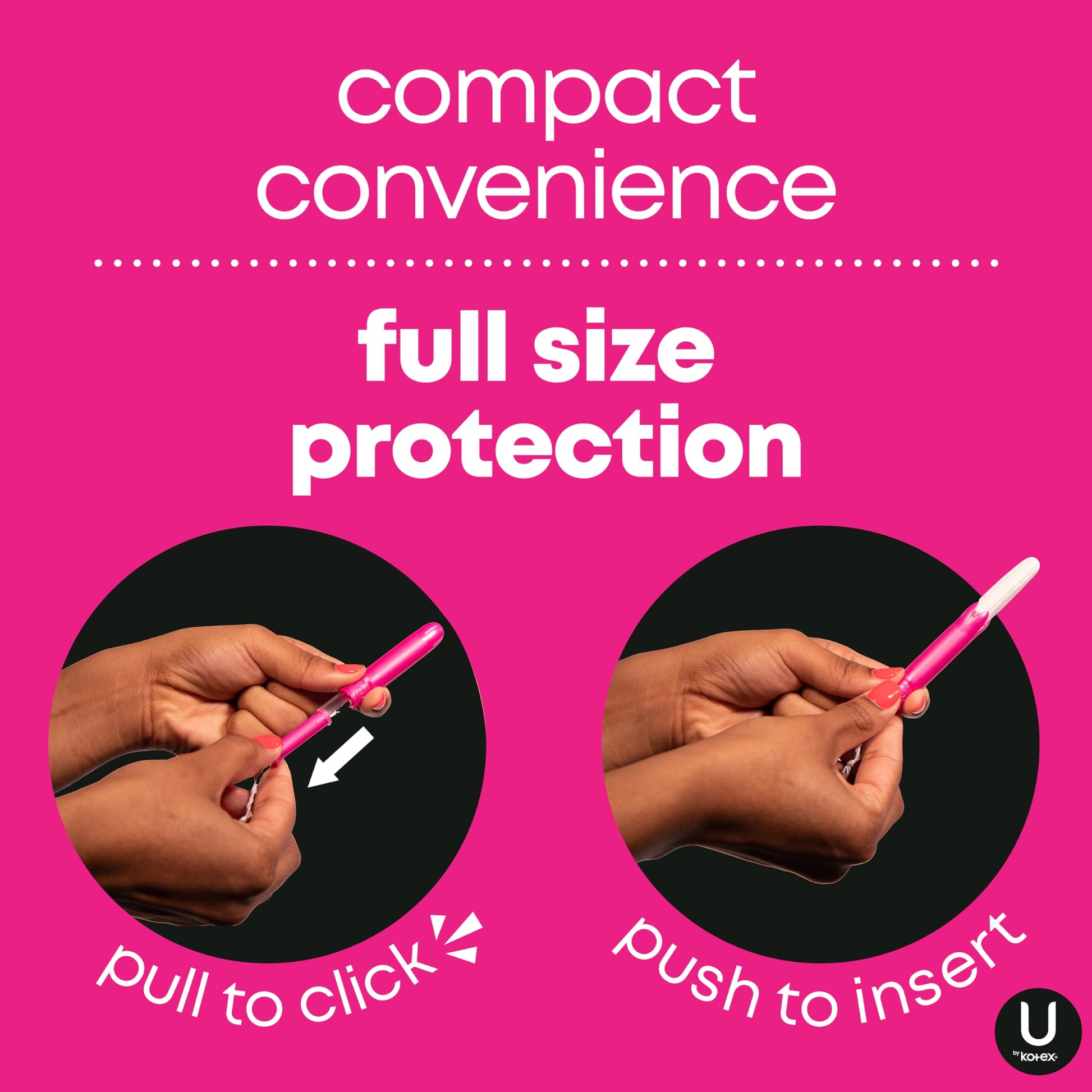 Buy now U by Kotex Tampons, Click Compact, Super Plus Absorbency, Unscented, 45 Count at indiglob india