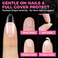 Buy now UNA GELLA Almond Gel Nail Tips, 504PCS Pre Etched Clear Fake Nails Tips Medium Almond Shape - 12 Sizes Full Cover Soft Acrylic Press On Nail Extensions No C Curve Gift for Diy at Home at indiglob india