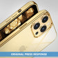 MILPROX Compatible for iPhone 13 Pro Clear Case (2021), Crystal Transparent Cover Shockproof Protective Bumper Shell with Electroplated Mirror Edge for iPhone 13 Pro 6.1"【3 Cameras】 2021-Gold