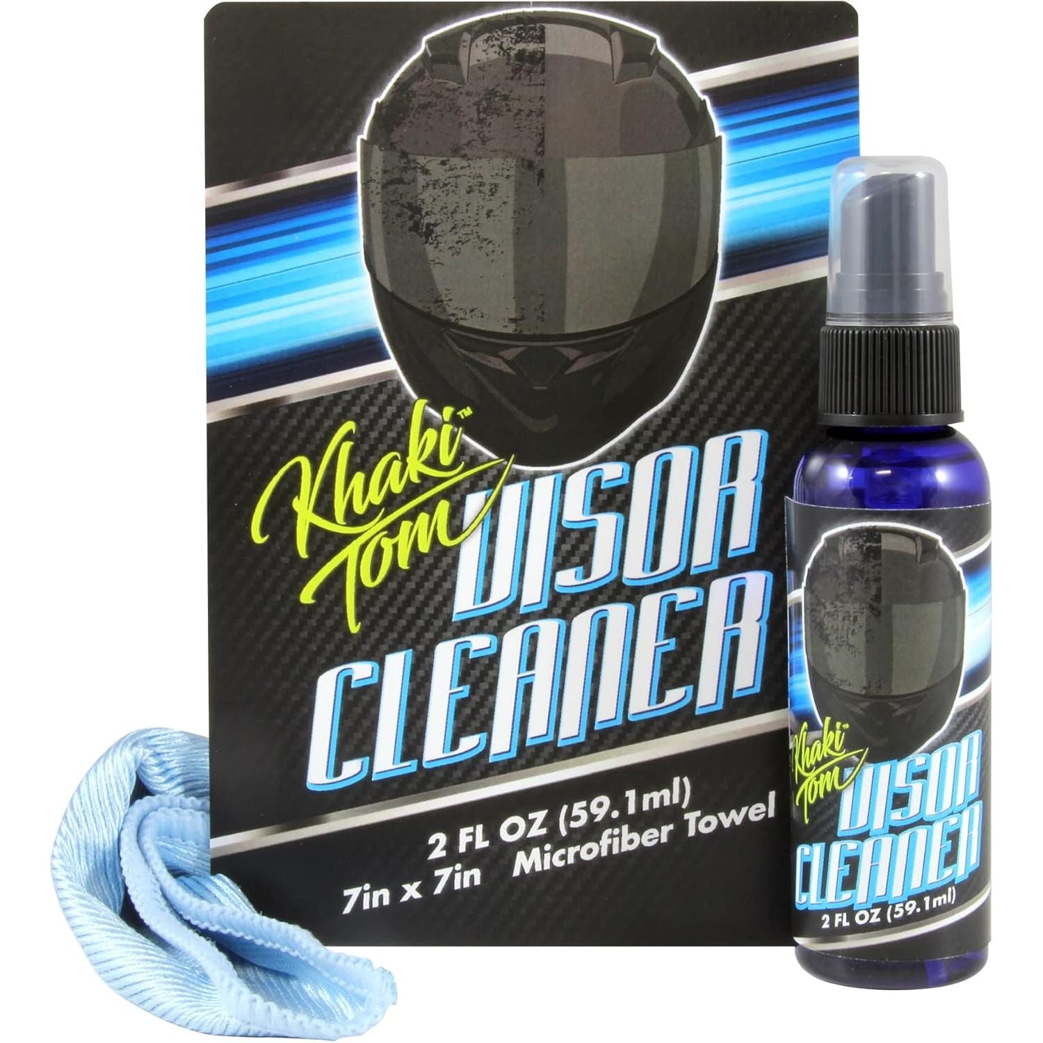 Buy now Motorcycle Helmet and Visor Cleaner - 2 oz Streak Free Spray and Microfiber Towel - Over 200 Sprays Default at indiglob india