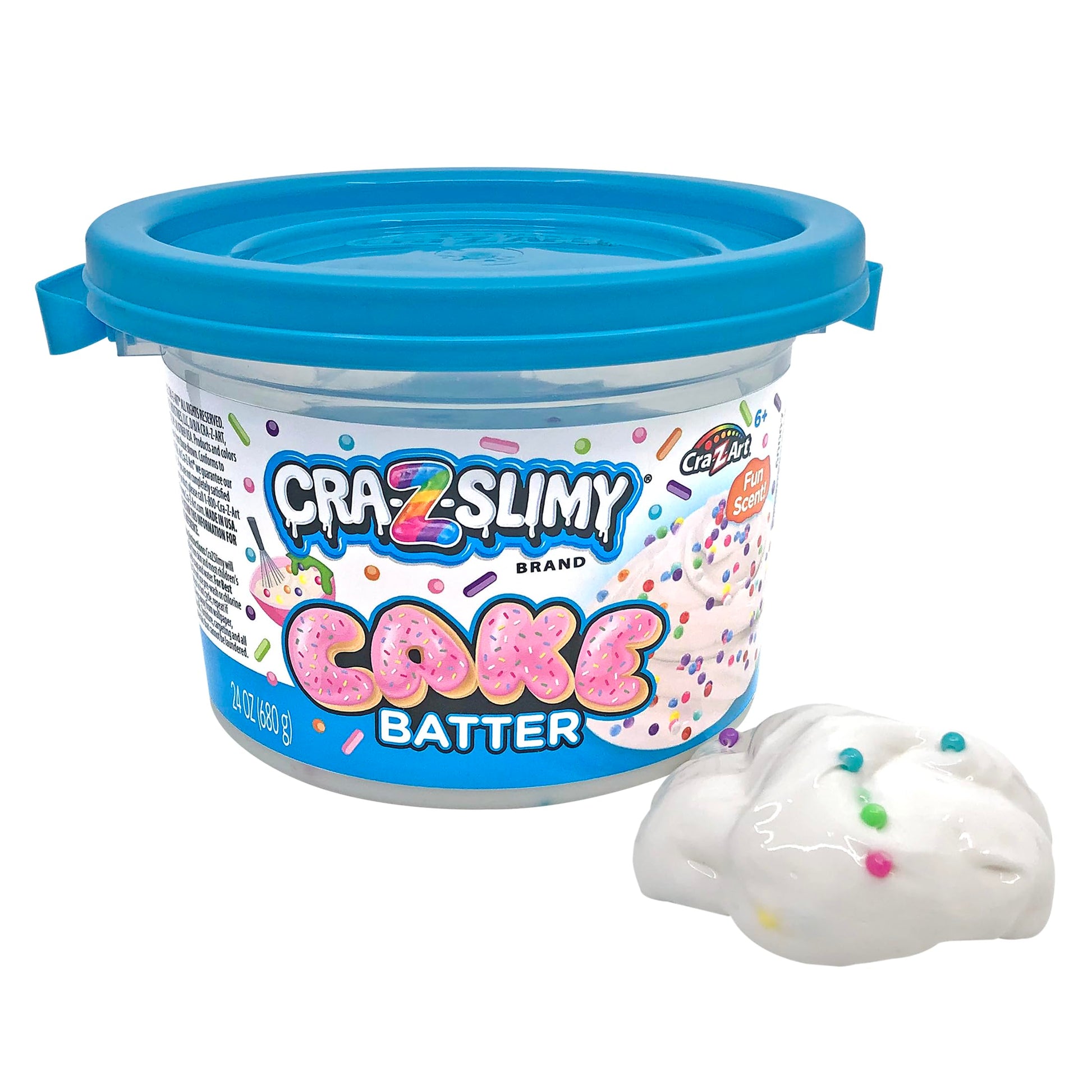 Buy now Cra-Z-Slimy Cake Batter Slime – 24 oz Extra Large Scented White Slime with Colorful Sprinkle Beads – Stretchy, Gooey, Mix-in Texture Fun at indiglob india