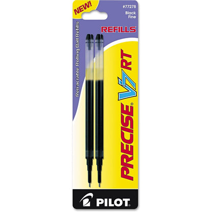 Pilot, Precise V7 RT Liquid Ink Refills, Extra Fine Point 0.7 mm, Blue, Pack of 2