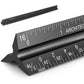 12" Architectural Scale Ruler Aluminum Architect Scale Triangular Scale Ruler for Architects, Draftsman, Students and Engineers, Black