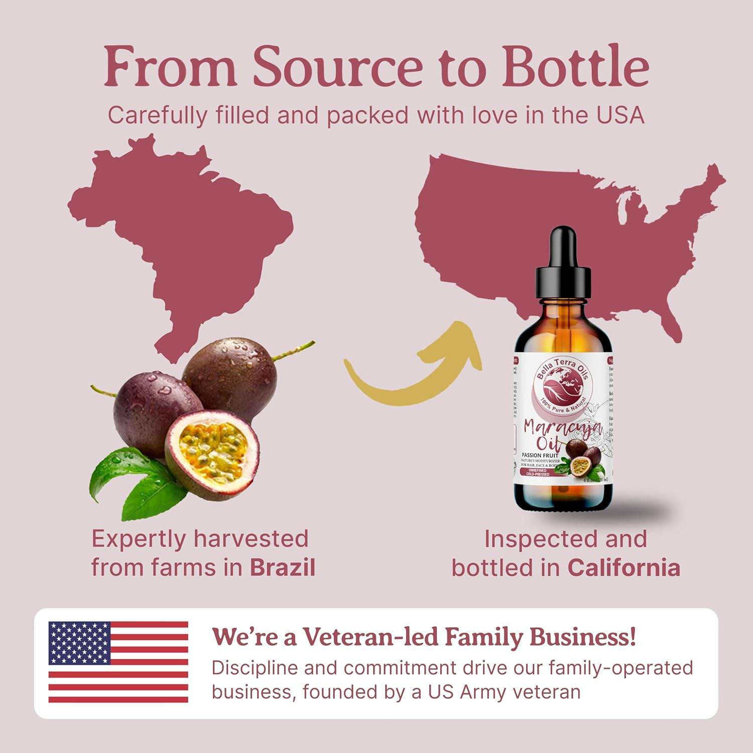 Bella Terra Oils - Maracuja Seed Oil 4oz - Dive into the Passion Fruit's Nutritional Profile, Enriched with Vitamin A & Essential Fatty Acids, for Natural Skin Nourishment - My Store